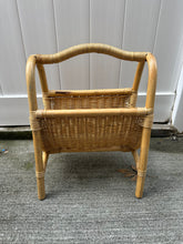 Load image into Gallery viewer, Vintage Rattan Wicker Magazine Book Stand
