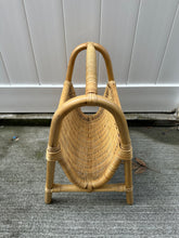 Load image into Gallery viewer, Vintage Rattan Wicker Magazine Book Stand
