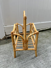 Load image into Gallery viewer, Vintage Rattan Wicker Magazine Book Stand
