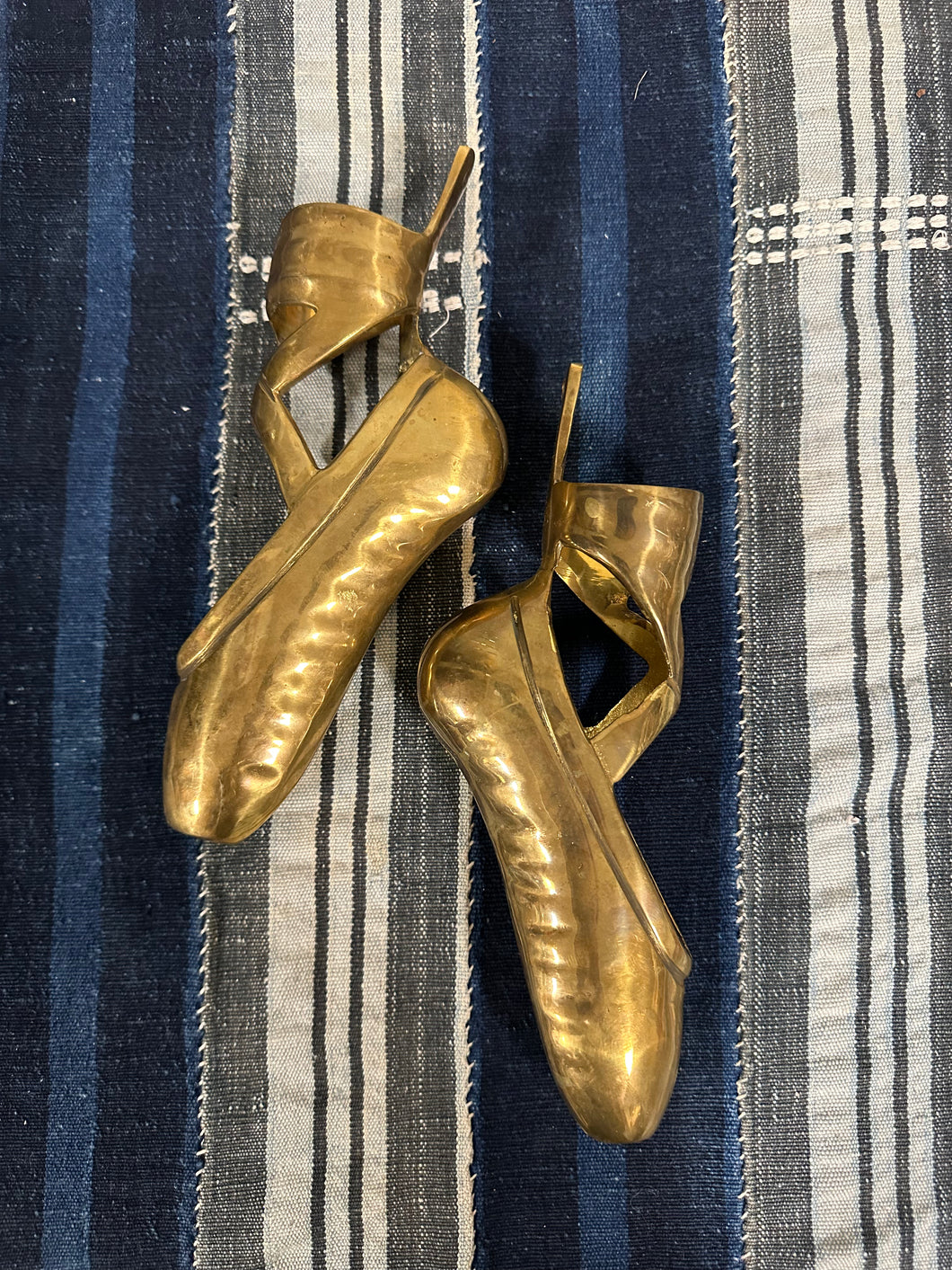 Mid Century Brass Ballerina Slippers Wall Decor
