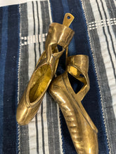 Load image into Gallery viewer, Mid Century Brass Ballerina Slippers Wall Decor
