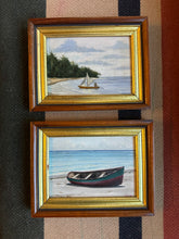 Load image into Gallery viewer, Pair of Mini Sailing Oil Paintings signed Vega
