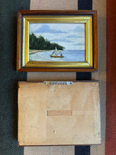 Load image into Gallery viewer, Pair of Mini Sailing Oil Paintings signed Vega
