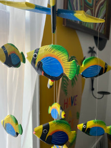 Hanging Painted Fish Mobile