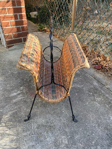 Wicker & Metal Magazine Stand