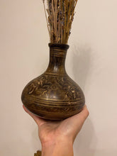 Load image into Gallery viewer, Brass Etched Dry Flowers Vase
